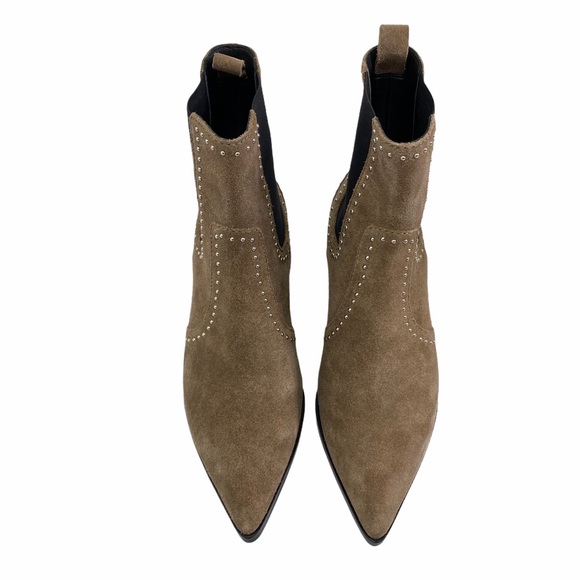 NWT Paige Willa Suede Studded Chelsea Boot 8.5 - Picture 7 of 9